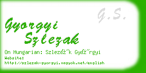 gyorgyi szlezak business card